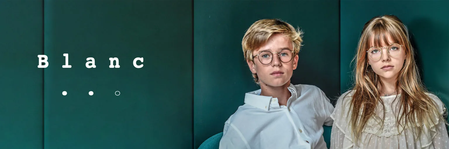 Couple portant des lunettes BLANC, collection acétate élégante pour adolescents