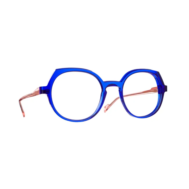 Lunettes de vue BLUSH modèle BUNNY en acétate de couleur bleu et rose