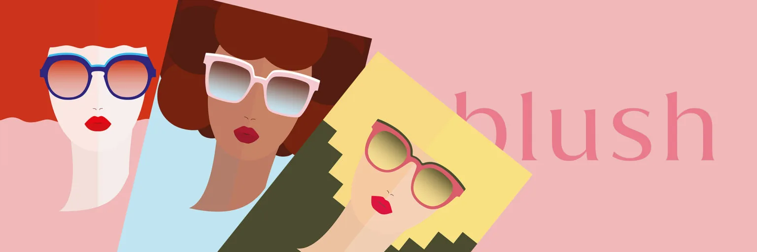 Collection BLUSH par Caroline Abram, montures acétate féminines et colorées