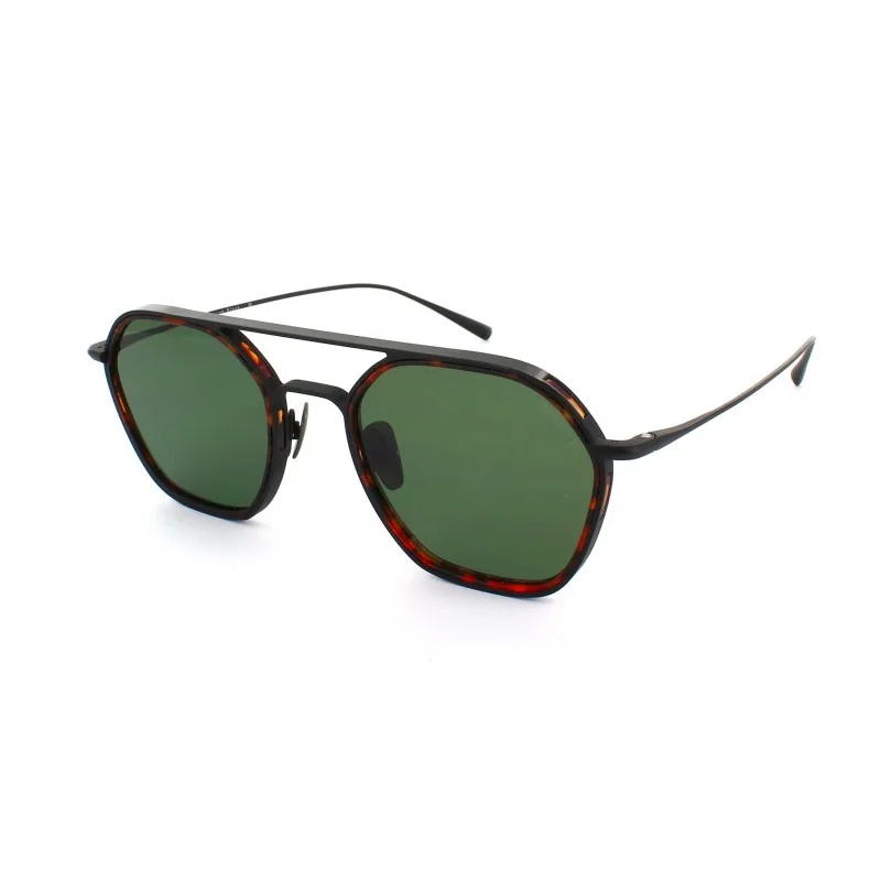 Lunettes de soleil Brett modèle Phil Sun en titane de couleur noir et écaille