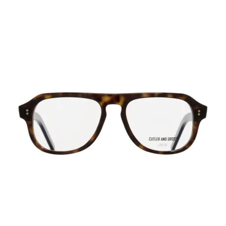 lunettes de vue aviator Cutler & Gross modèle 0822V3 en acétate noir écaille