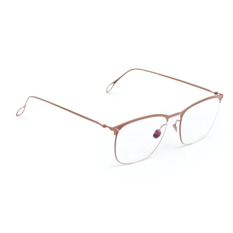 lunettes de vue Haffmans & Neumeister modèle Juno en acier chirurgical couleur champagne