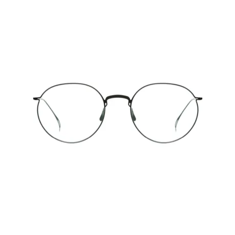 lunettes de vue rondes Haffmans & Neumeister modèle Bowden en acier chirurgical de couleur noire haffmans & neumeister
