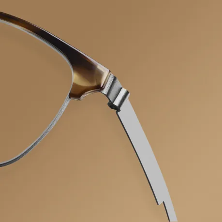 morceau lunettes de vue Lindberg modèle strip Titanium en titane or et argent