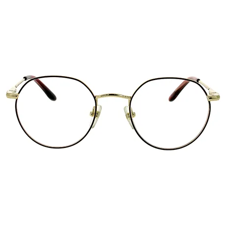 lunettes de vue rondes Little Paul & Joe modèle GABY05 en métal couleur bordeaux et or