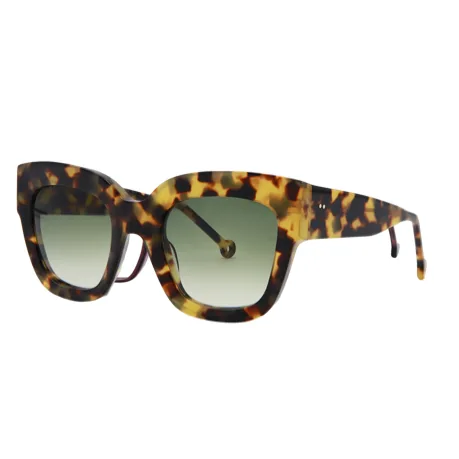 lunettes de soleil Nathalie Blanc modèle ZAZA écaille noir et jaune